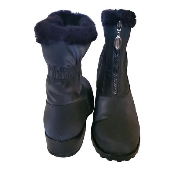 Easy Spirit Black Ankle Boots, Snow Boots, Black Furry Snow Boots NIB - Picture 2 of 3